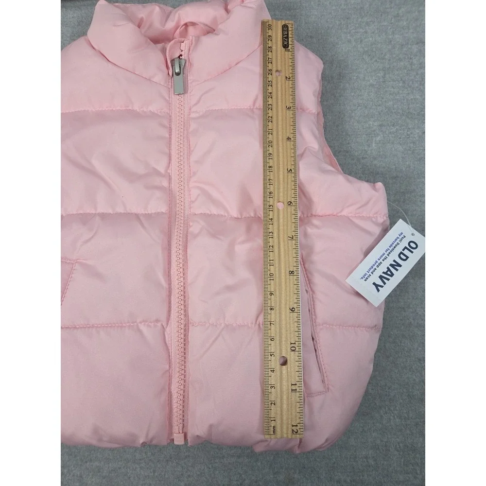 Old Navy‎ Baby Girl 18-24 Mos Puffer Vest Zip Up Light Pink Barbie Princess NEW